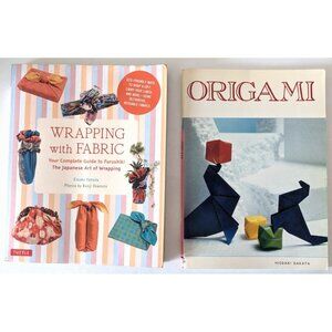 Japanese Art Furoshiki And Origami 2 Books Paperback Illustrated
